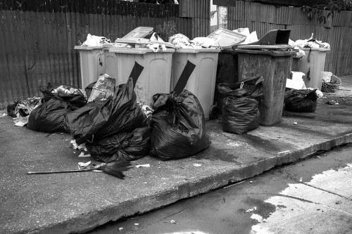 Commercial waste removal in a busy London business district