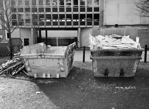 Professional rubbish collection team in London clearing household waste
