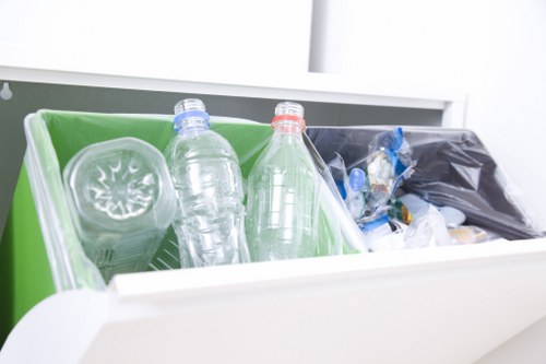 Professional waste removal vehicle serving a London property