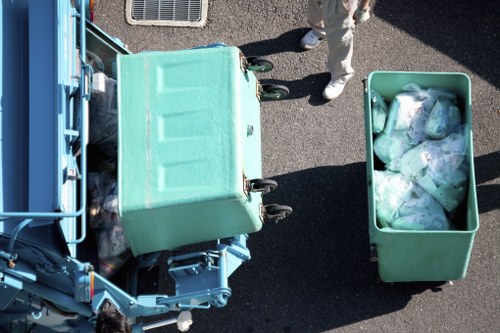 Sorted garage items ready for recycling and disposal in London