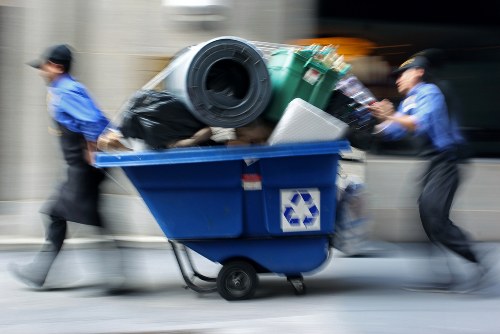 Sorted household rubbish and recycling prepared for council pickup