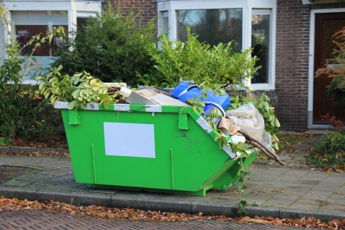 Sorted recyclable materials during rubbish collection in London